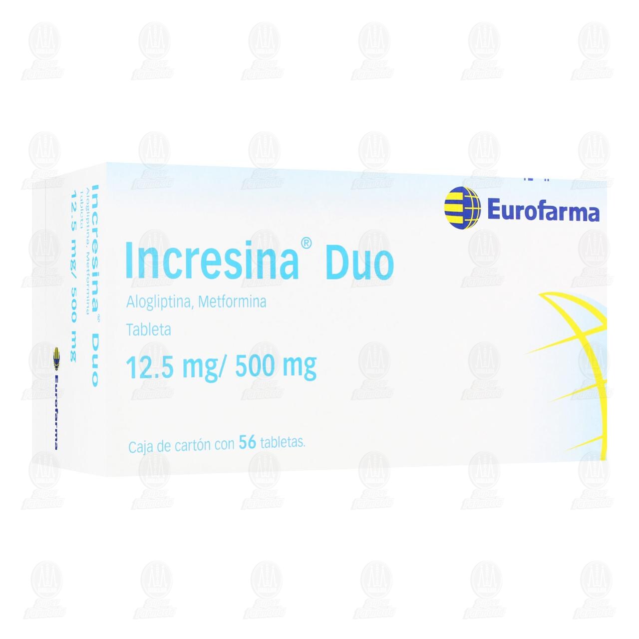 Incresina Duo 12.5mg/500mg, 56 Tabletas. image number 0