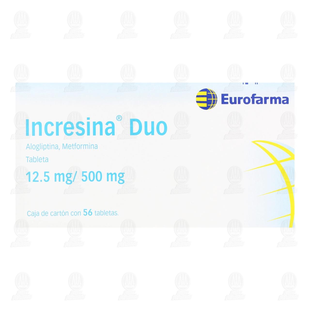 Incresina Duo 12.5mg/500mg, 56 Tabletas. image number 1