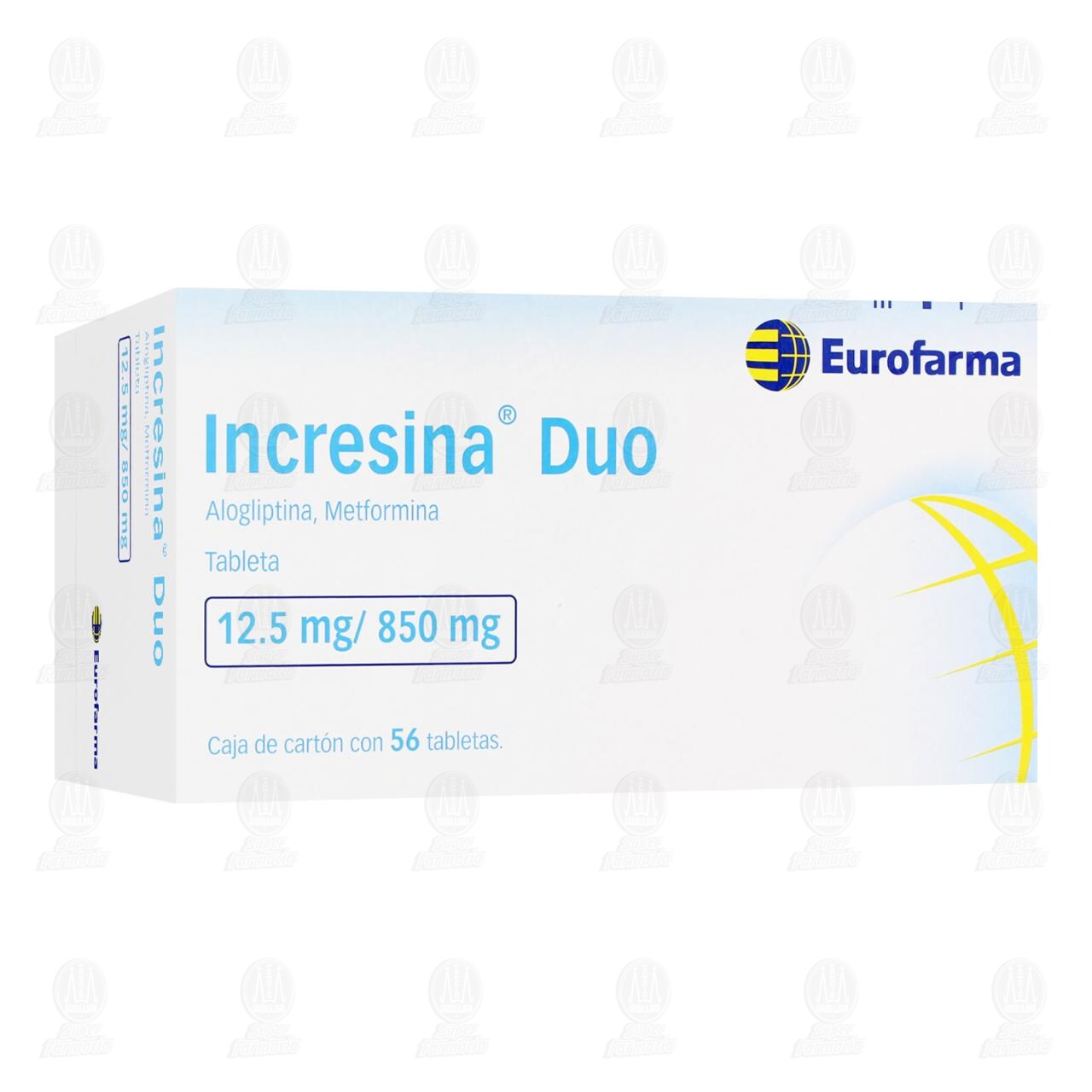 Incresina Duo 12.5mg/850mg, 56 Tabletas. image number 0
