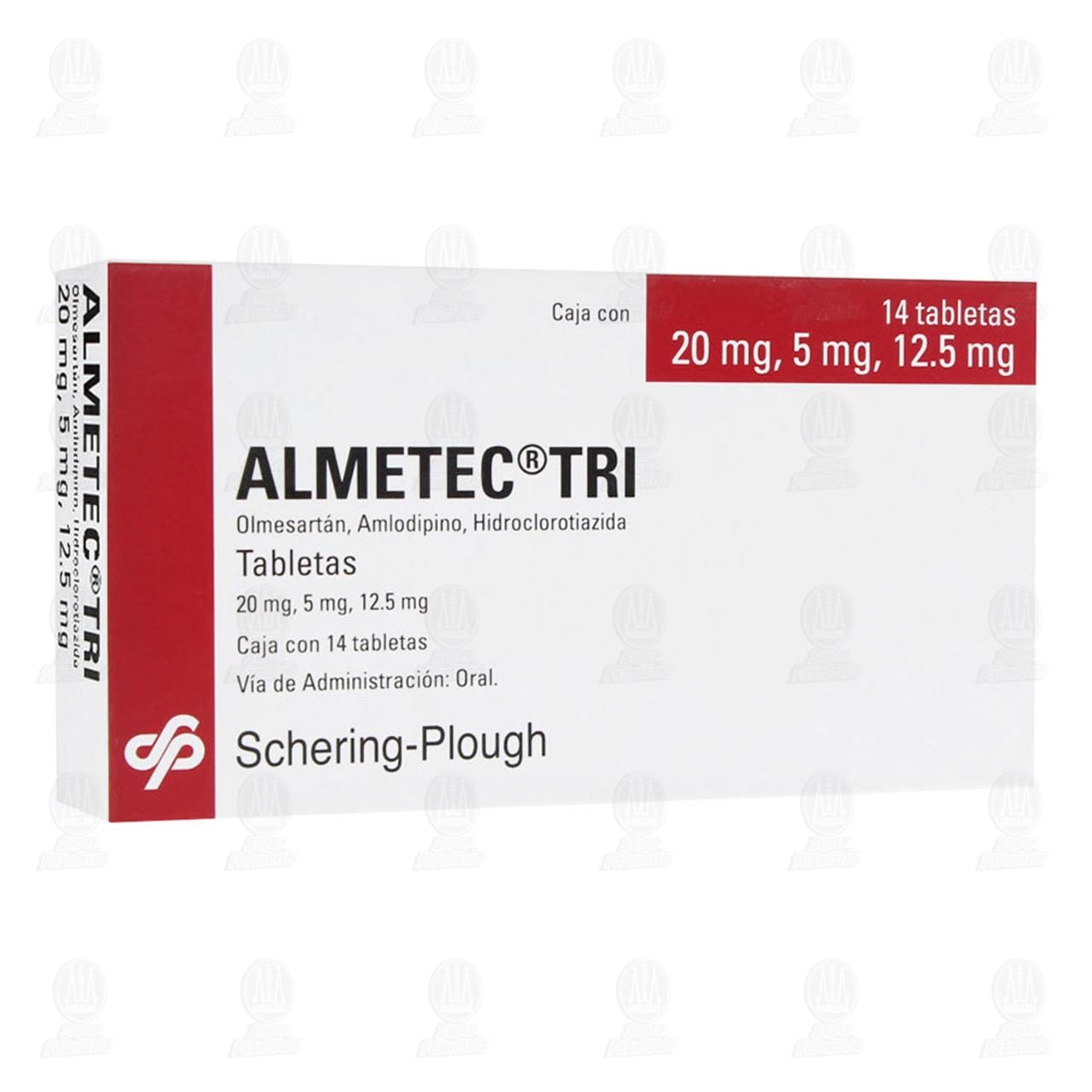Almetec Tri 20mg/5mg/12.5mg, 14 Tabletas.