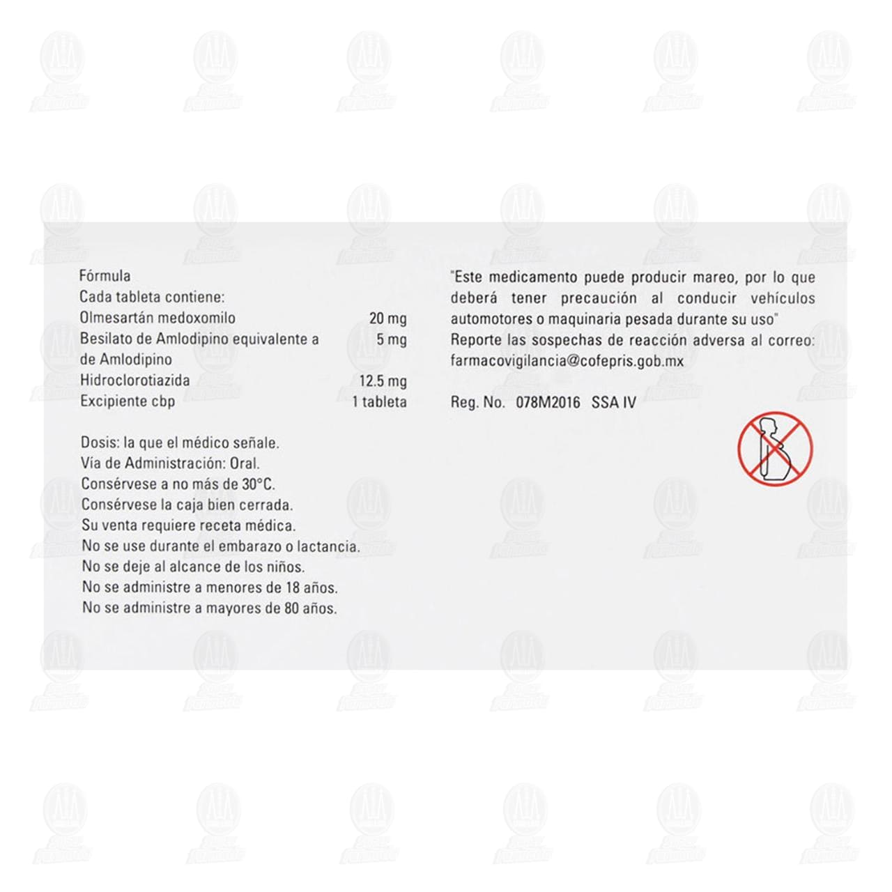 Almetec Tri 20mg/5mg/12.5mg, 14 Tabletas. image number 2