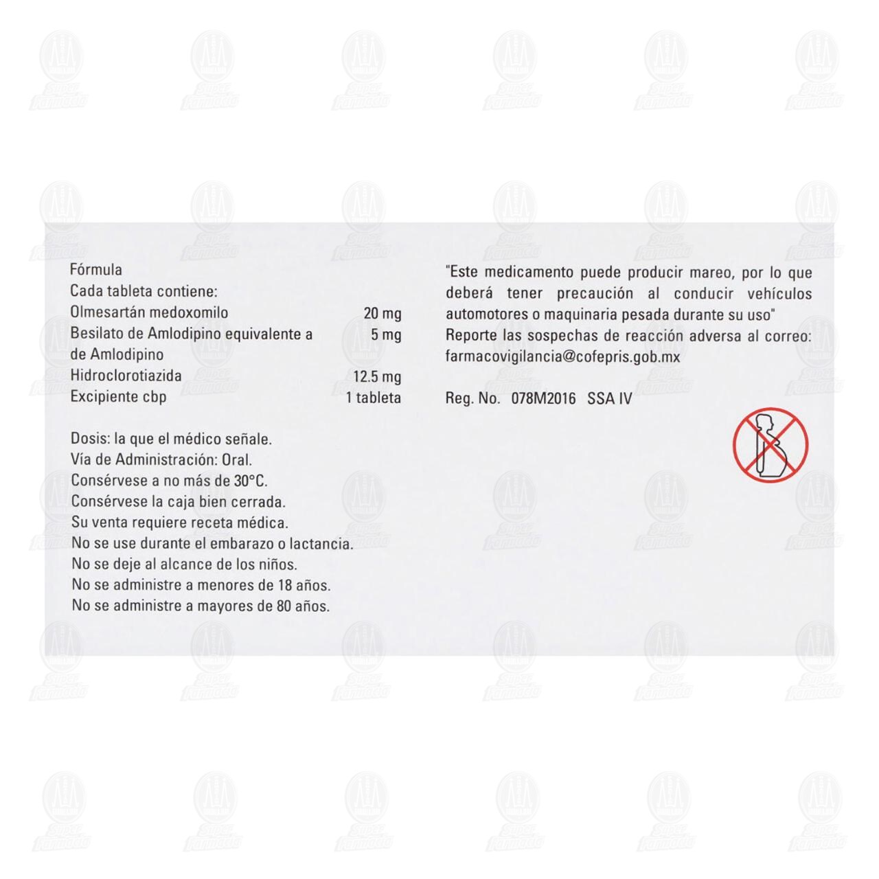 Almetec Tri 20mg/5mg/12.5mg, 28 Tabletas. image number 2