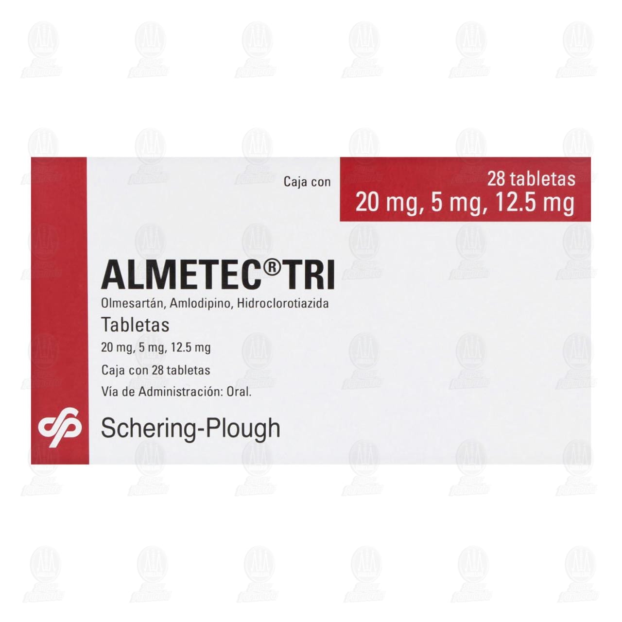 Almetec Tri 20mg/5mg/12.5mg, 28 Tabletas. image number 1