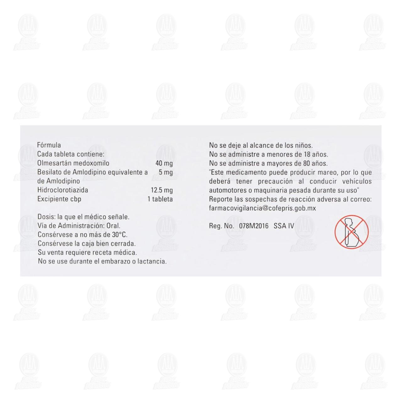 Almetec Tri 40mg/5mg/12.5mg, 14 Tabletas. image number 2