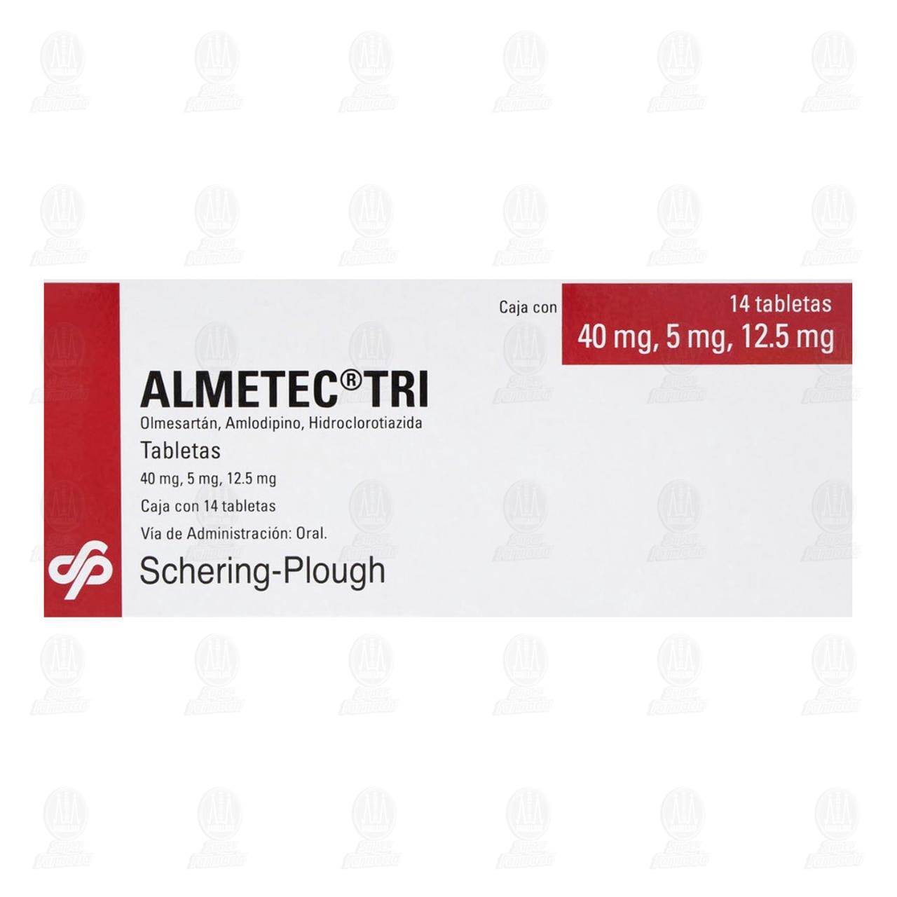 Almetec Tri 40mg/5mg/12.5mg, 14 Tabletas. image number 1