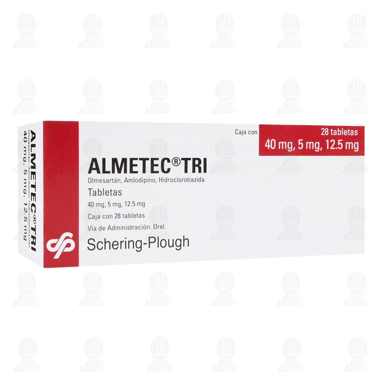 Almetec Tri 40mg/5mg/12.5mg, 28 Tabletas.