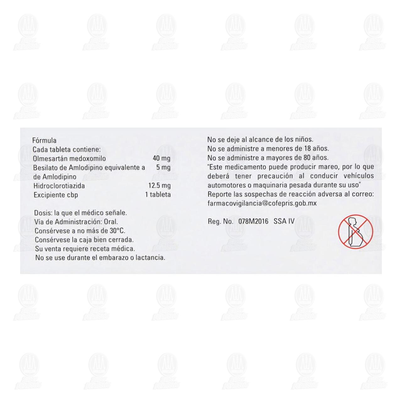 Almetec Tri 40mg/5mg/12.5mg, 28 Tabletas. image number 2