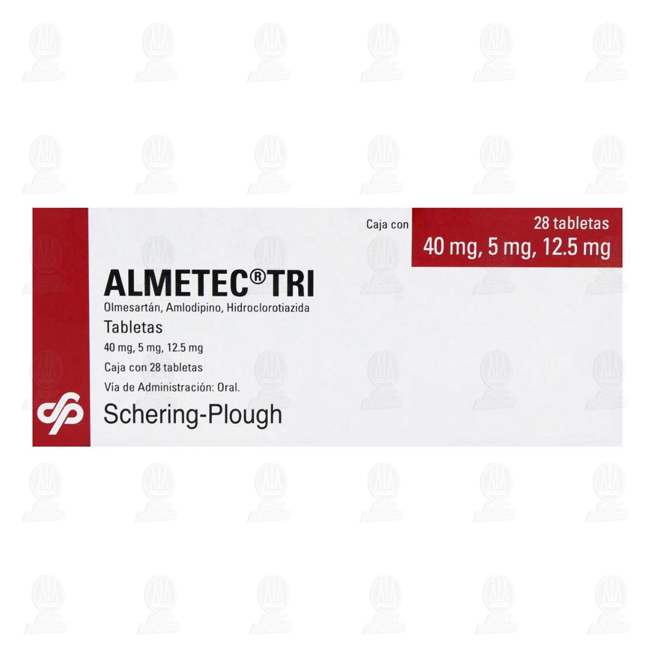 Almetec Tri 40mg/5mg/12.5mg, 28 Tabletas. image number 1