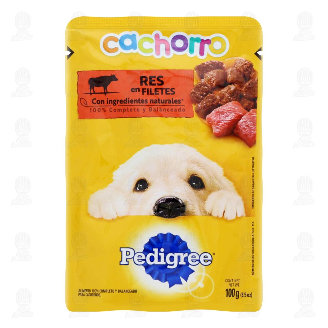 Imagen para Res en Filetes Pedigree para Perros Cachorros, 100 gr.
