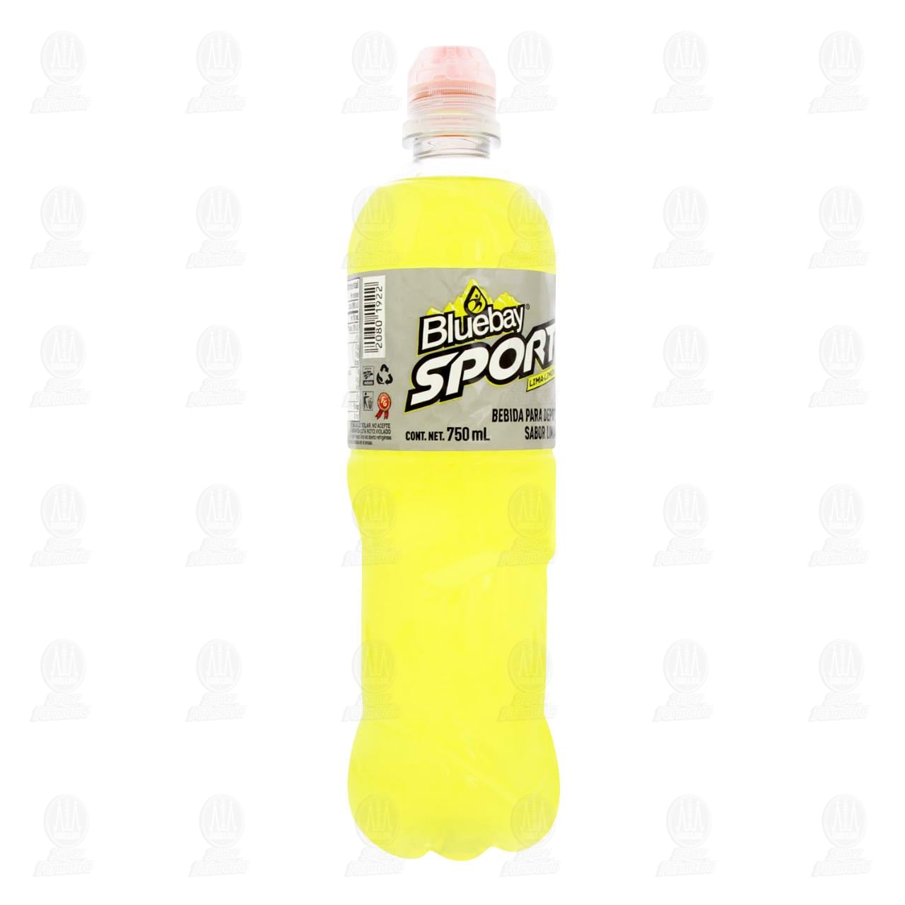 Bebida Bluebay Sport Lima-Limón, 750 ml.