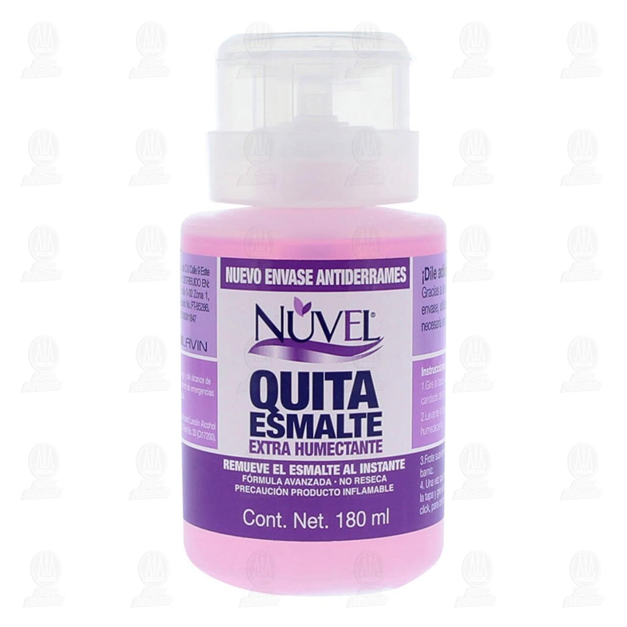 Quitaesmalte Nuvel Extra Humectante, 180 ml. image number 1