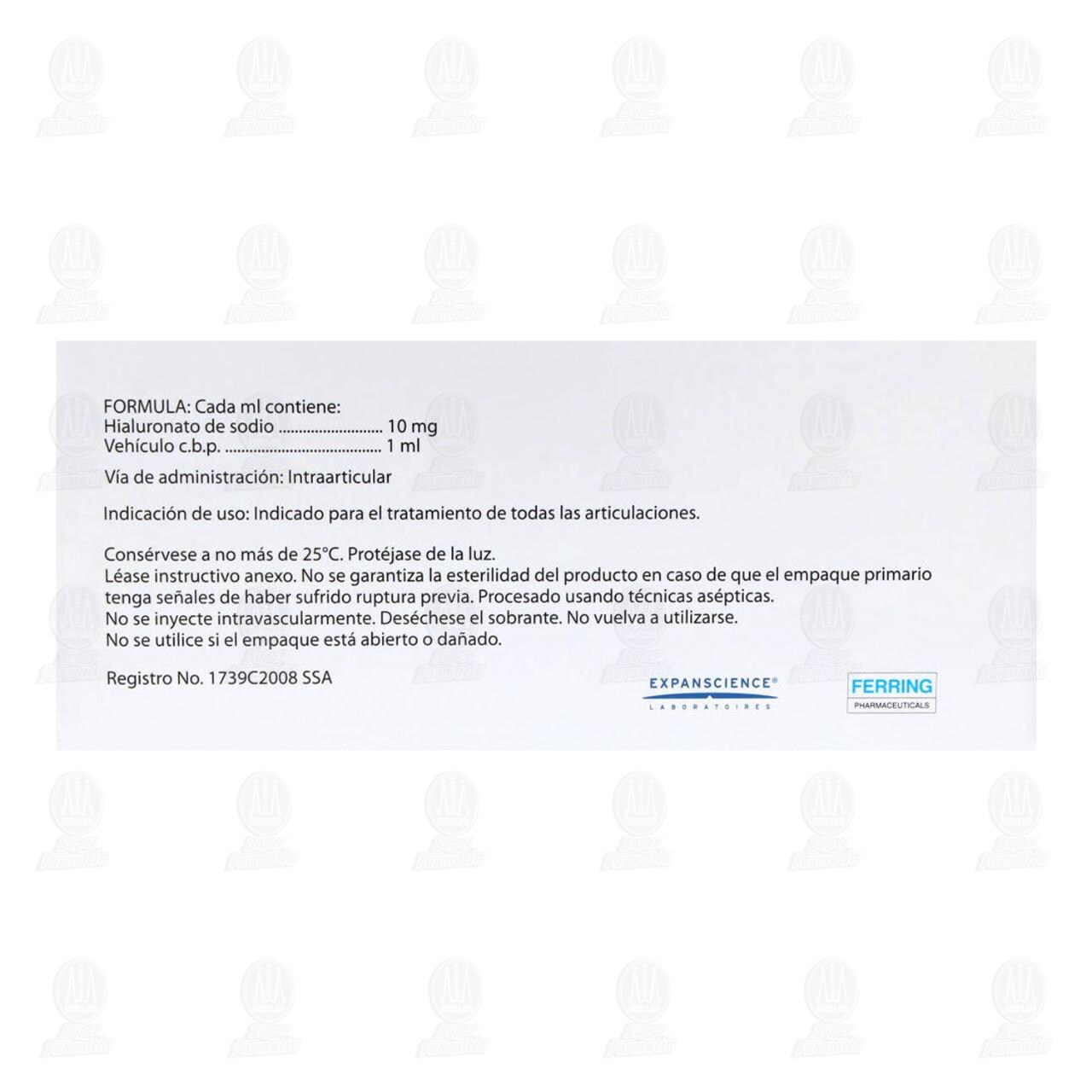 Euflexxa TA 1% Soluci&oacute;n Inyectable Jeringa Prellenada, 2 ml. image number 2