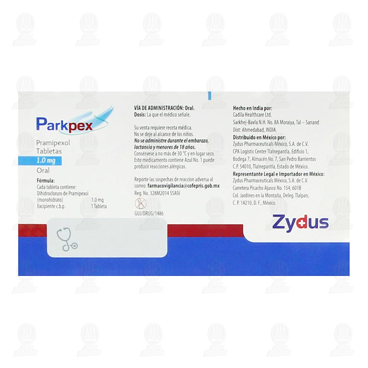 Parkpex 1.0 mg, 30 Tabletas. image number 2