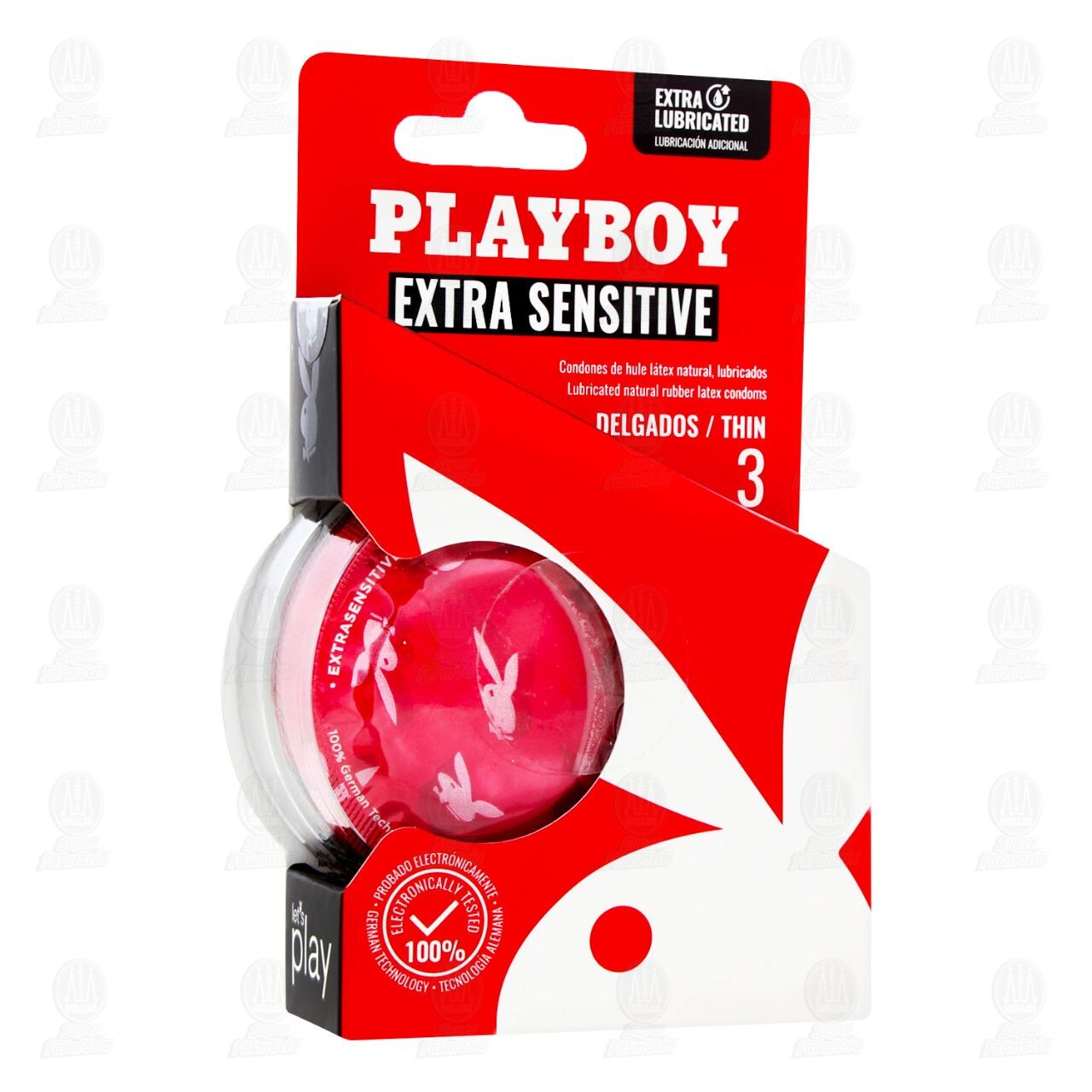 Playboy Extra Sensitive Cond&oacute;n, 3 pzas. image number 0