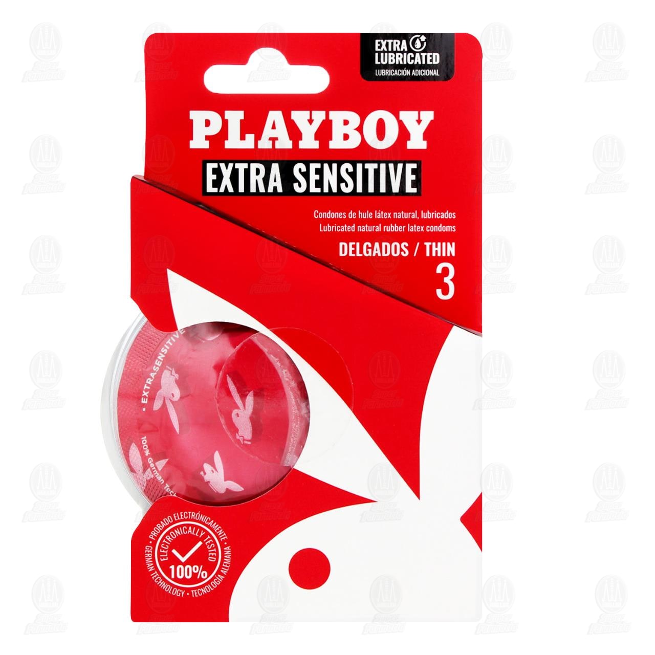 Playboy Extra Sensitive Cond&oacute;n, 3 pzas. image number 1