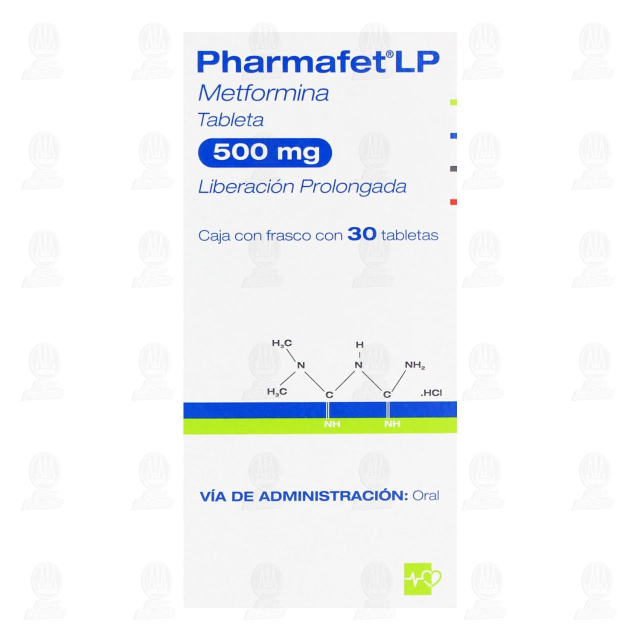 Pharmafet LP 500 mg, 30 Tabletas. image number 1