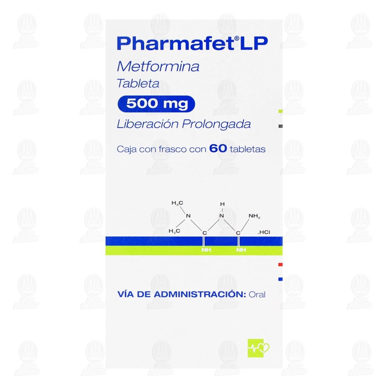Pharmafet LP 500 mg, 60 Tabletas. image number 1