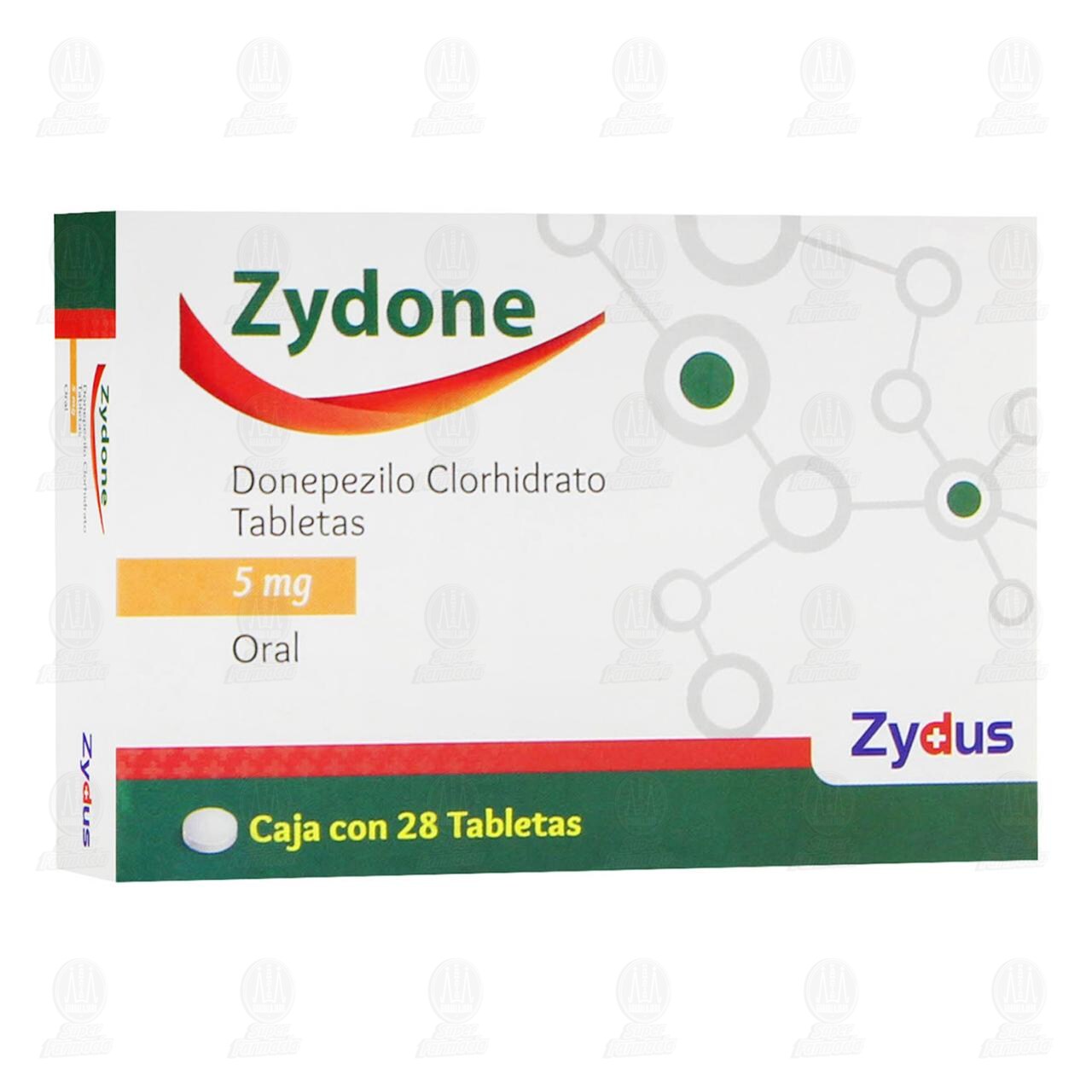 Zydone 5 mg, 28 Tabletas. image number 0