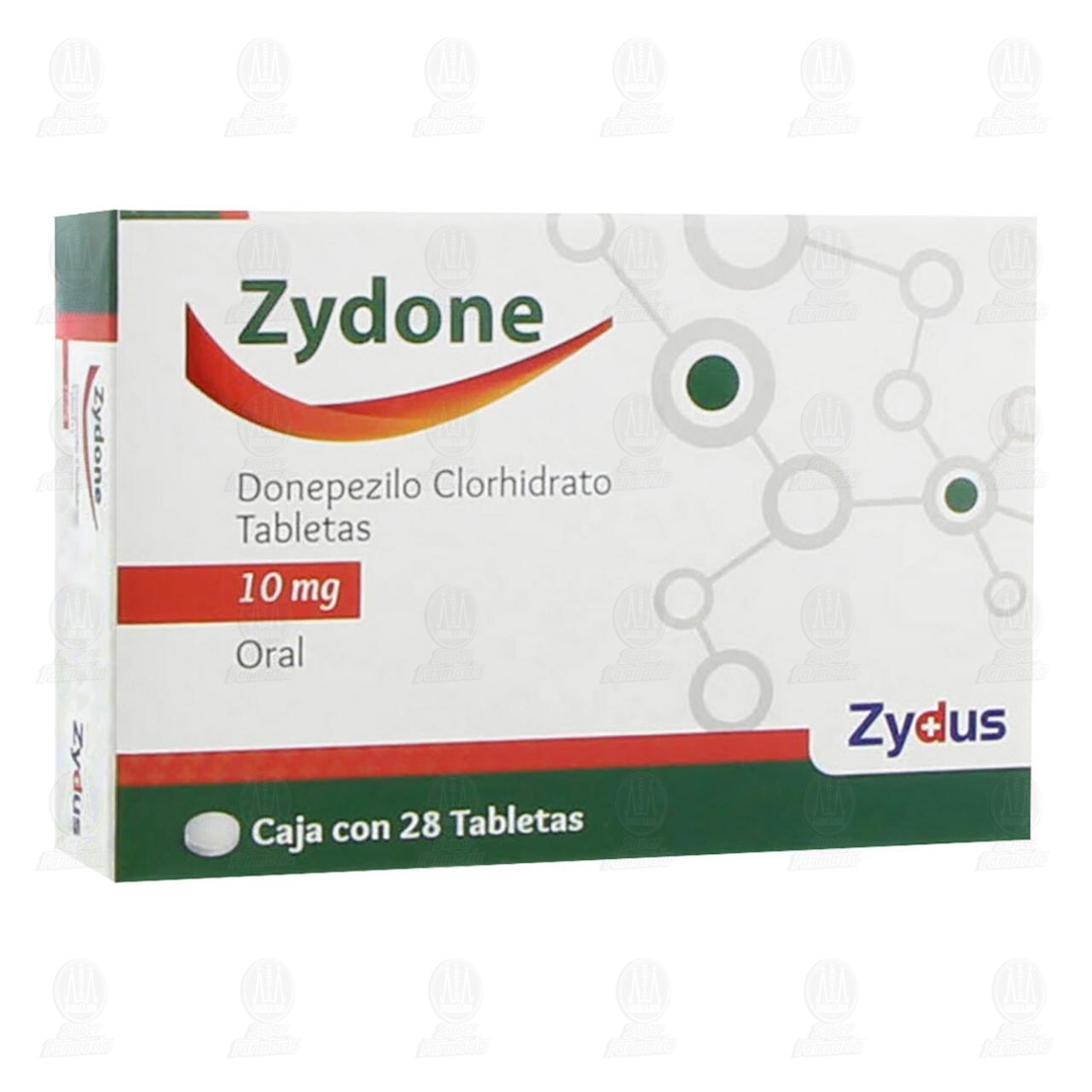 Zydone 10 mg, 28 Tabletas. image number 0