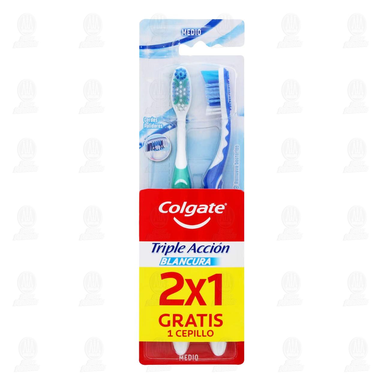 Cepillo Dental Colgate Triple Acción Blancura, 2 pzas. image number 0