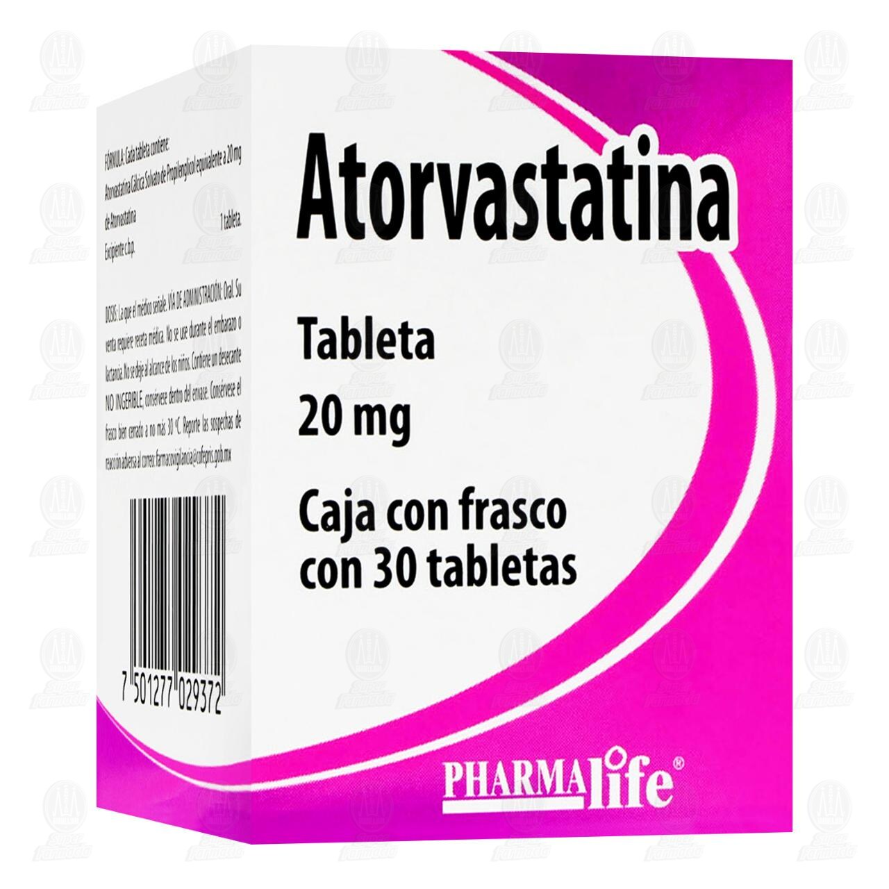 Atorvastatina 20 mg, 30 Tabletas Pharmalife. image number 0