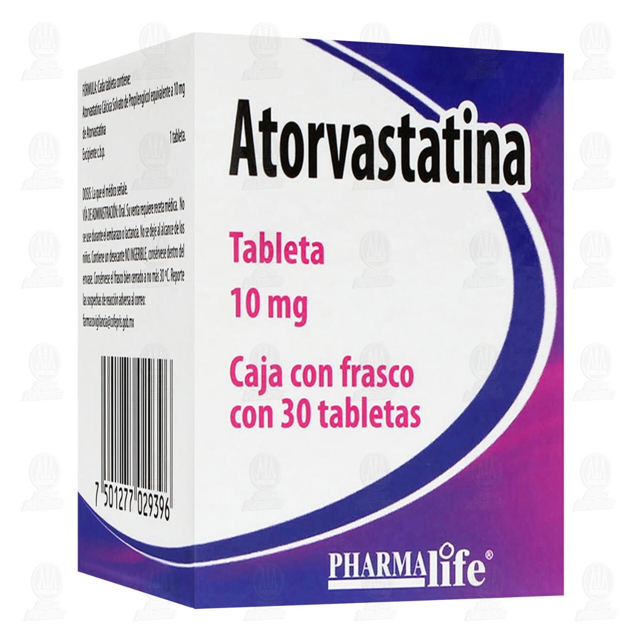 Atorvastatina 10 mg, 30 Tabletas Pharmalife.