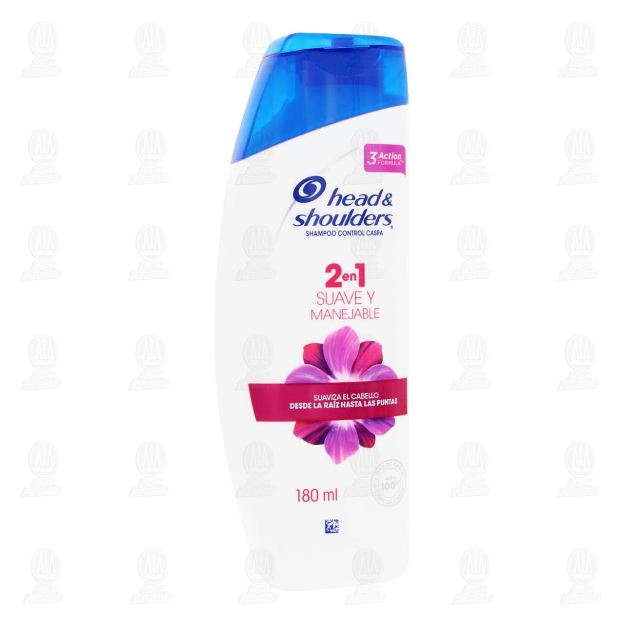 Shampoo Head & Shoulders Suave y Manejable 2 en 1, 180 ml. image number 0