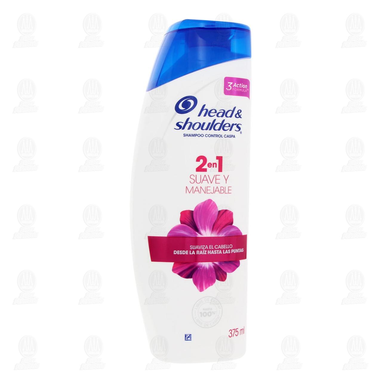Shampoo Head & Shoulders Suave y Manejable 2 en 1, 375 ml.