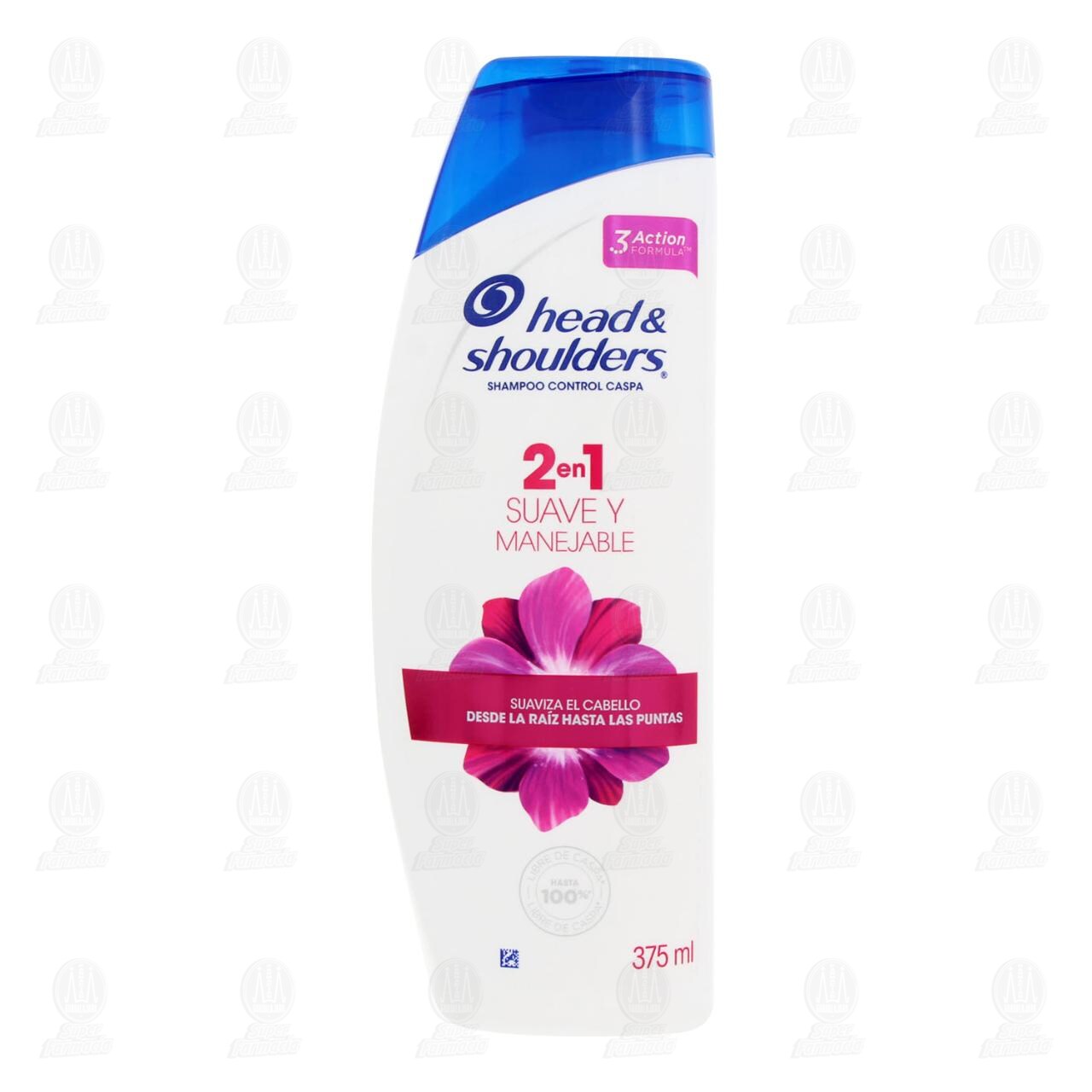 Shampoo Head & Shoulders Suave y Manejable 2 en 1, 375 ml. image number 1