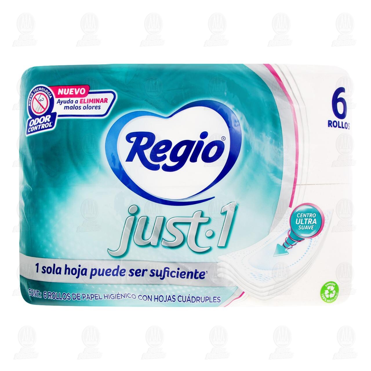 Papel Higi&eacute;nico Regio Just.1, 6 pzas. image number 1