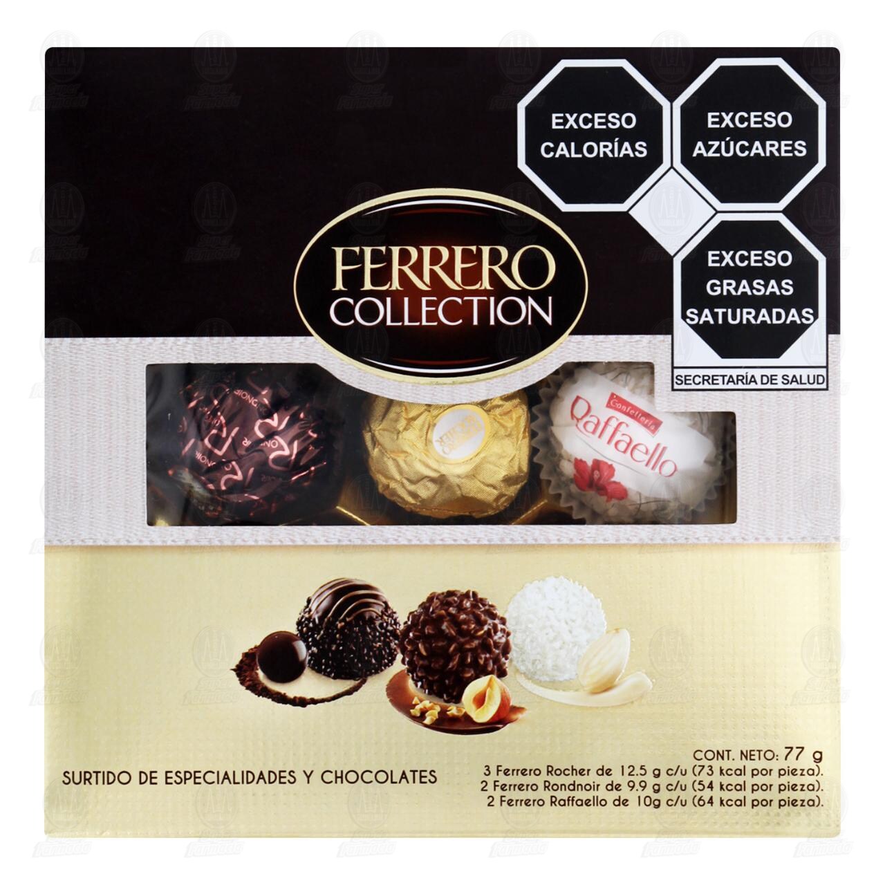 Surtido de Especialidades y Chocolates Ferrero Collection, 7 pzas 77 gr.
