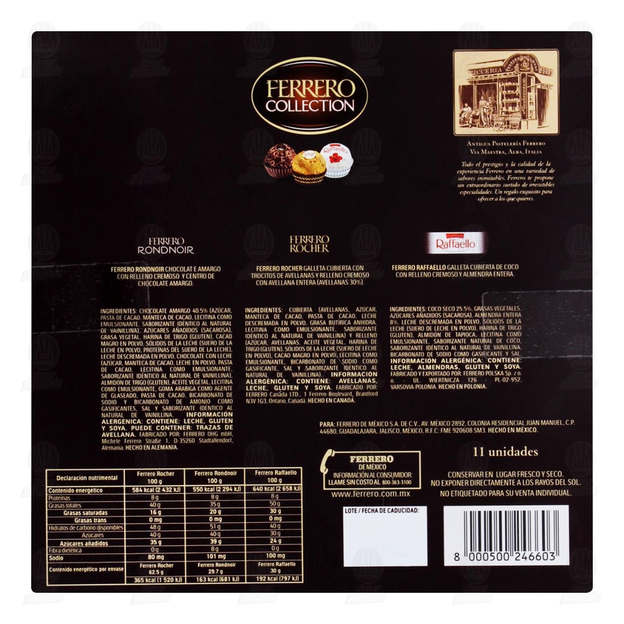 Surtido de Especialidades y Chocolates Ferrero Collection, 11 pzas 122 gr. image number 1