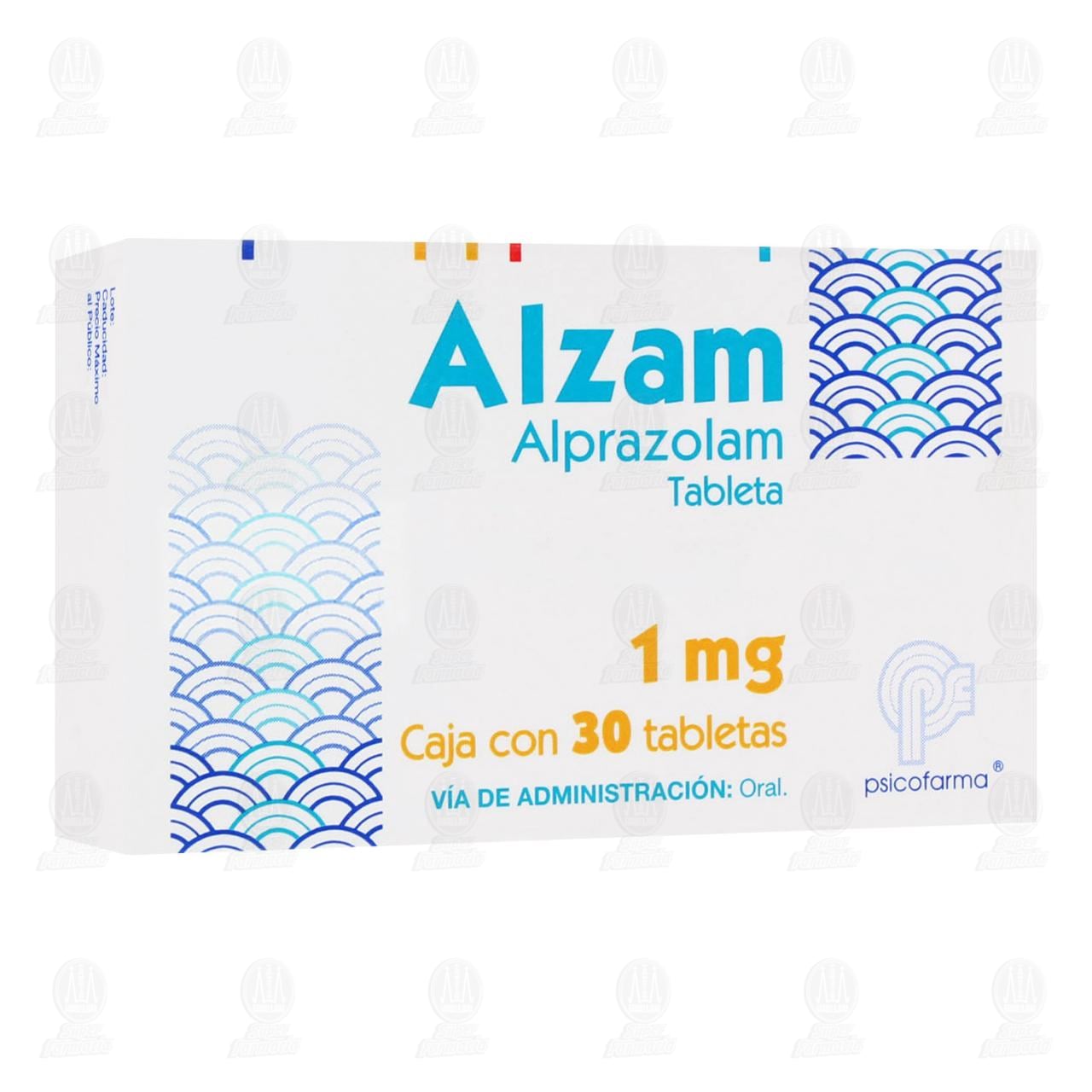 Alzam 1 mg, 30 Tabletas. image number 0