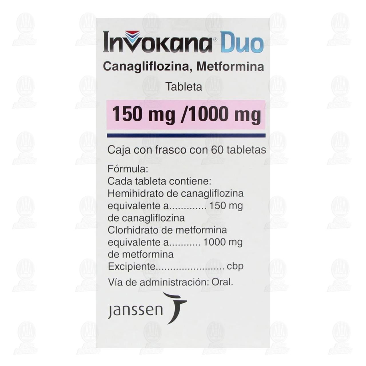 Invokana Duo 150mg/1000mg, 60 Tabletas. image number 2