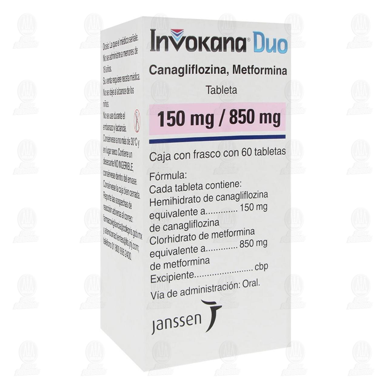 Invokana Duo 150mg/850mg, 60 Tabletas. image number 0