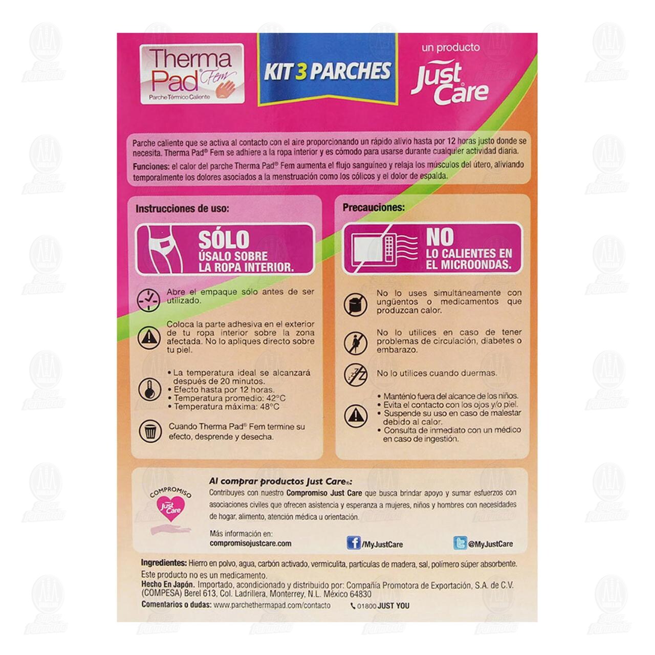 Parche Thermapad Fem T&eacute;rmico, 3 pzas. image number 2