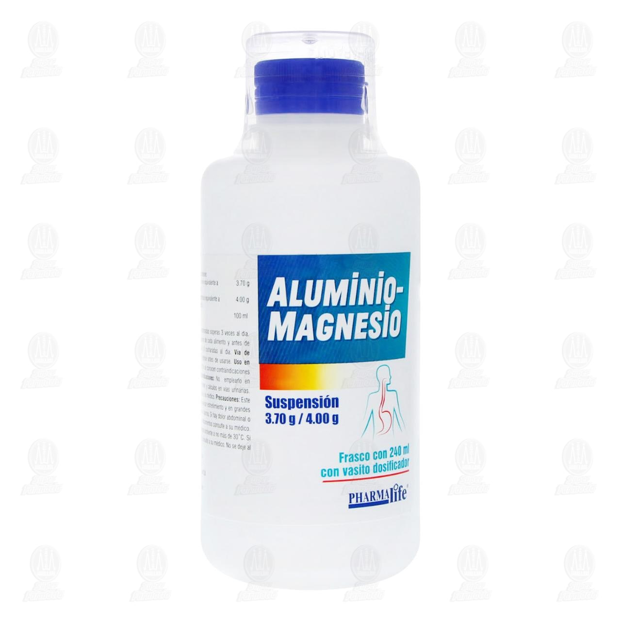 Aluminio Magnesio 3.70gr/4.0gr Suspensi&oacute;n, 240 ml Pharmalife.
