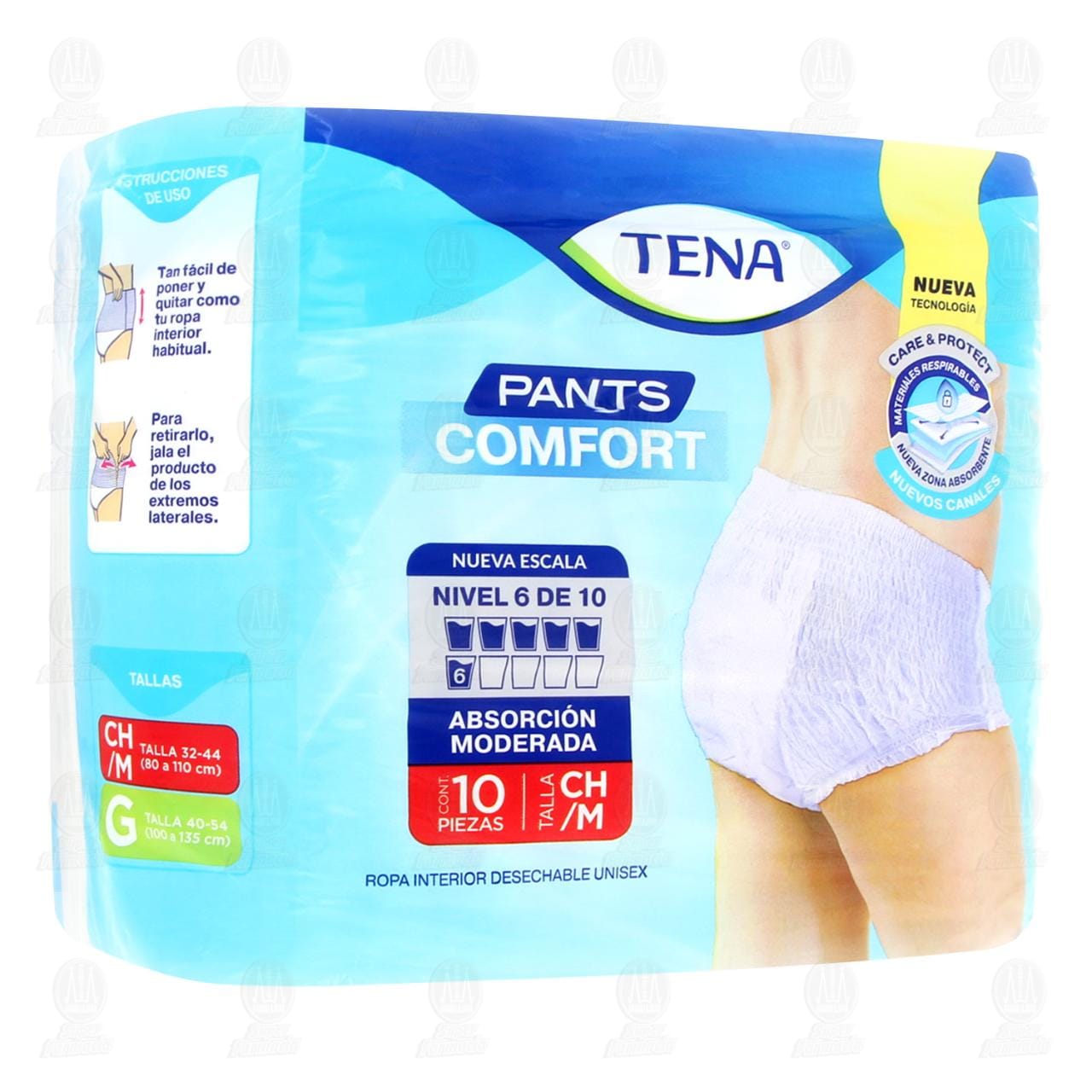 Ropa Interior Desechable Tena Comfort Talla Chica-Mediana 10pzas