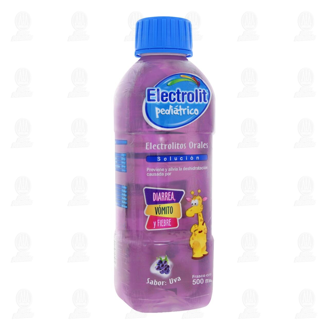 Electrolitos Orales Electrolit Pediátrico Sabor Uva, 500 ml.