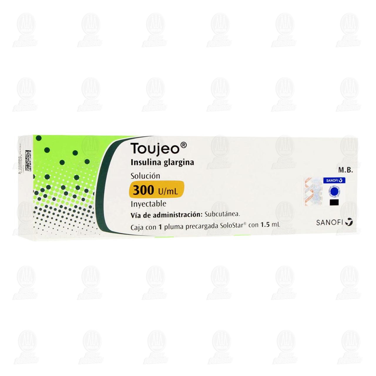 Toujeo 300U/ml Soluci&oacute;n Inyectable Pluma Precargada, 1.5 ml. image number 0