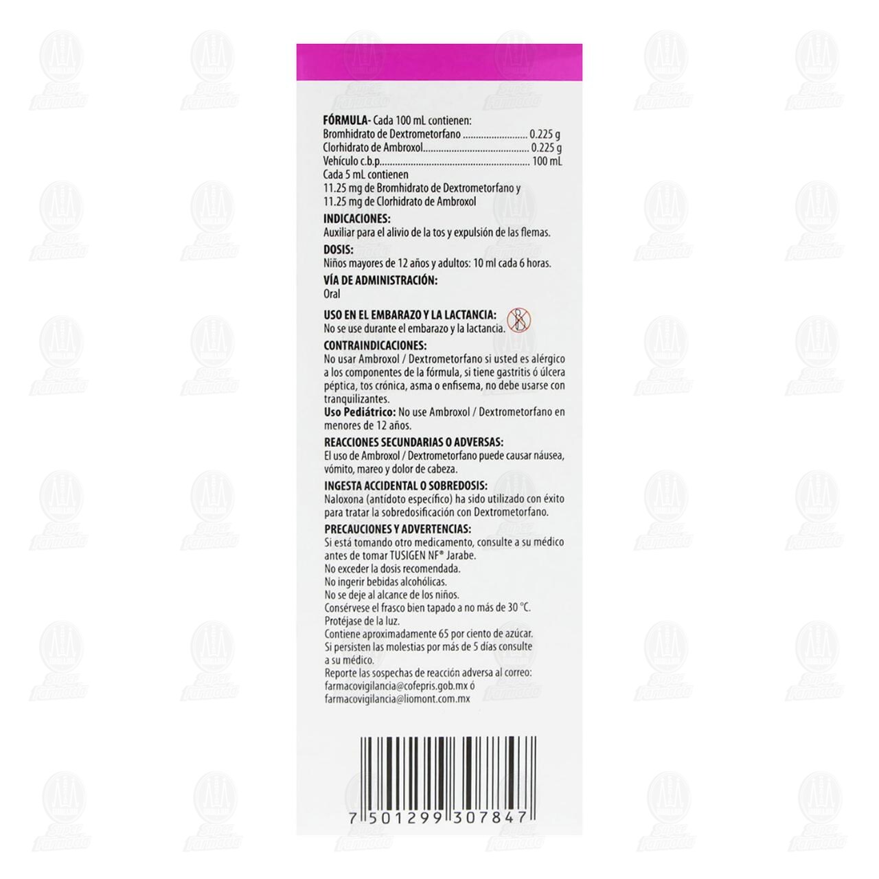 Tusigen NF.225gr/100ml Jarabe Adulto, 150 ml. image number 2