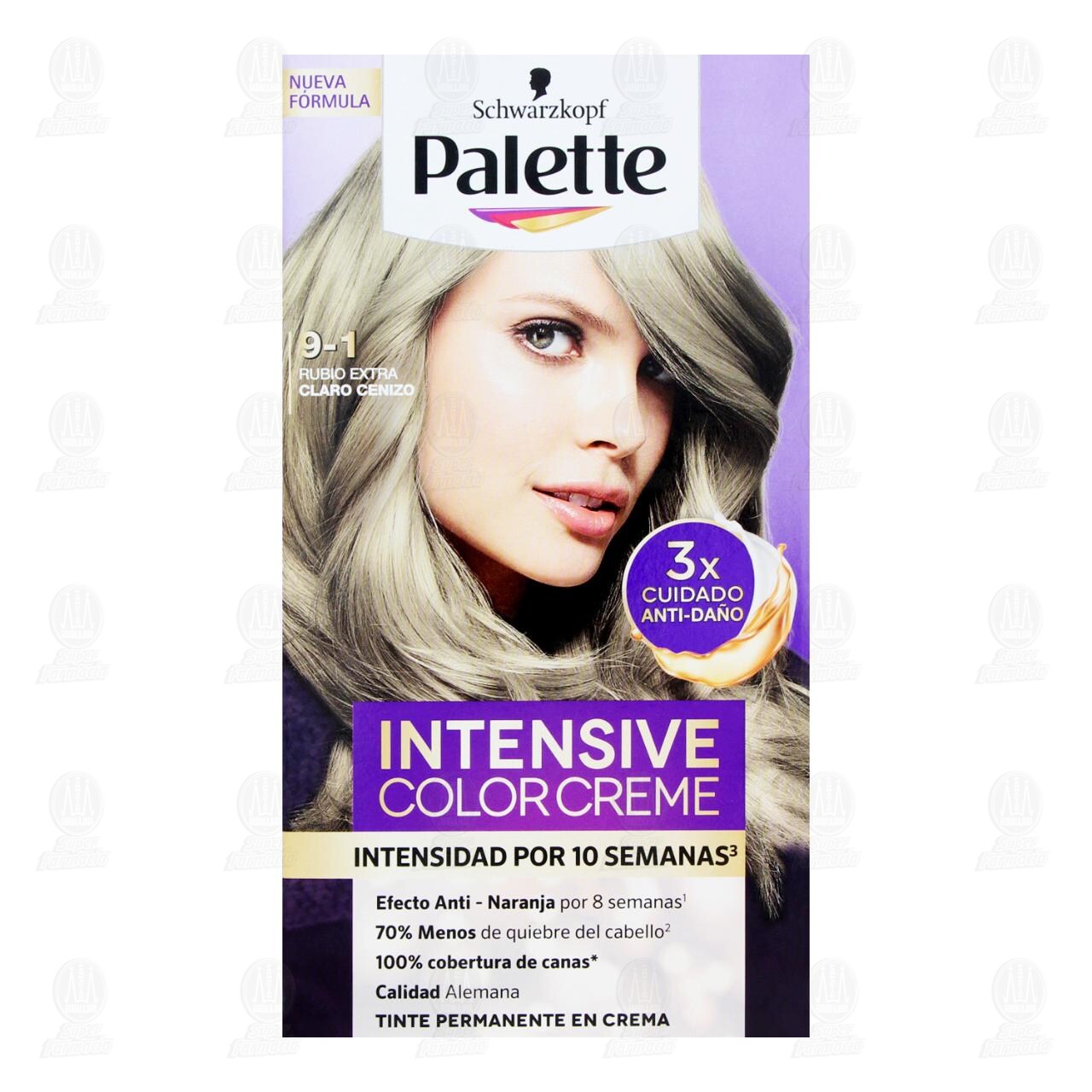 Tinte Palette Intensive Color Creme Rubio Extra Claro Cenizo (9-1), 1 pz. image number 1