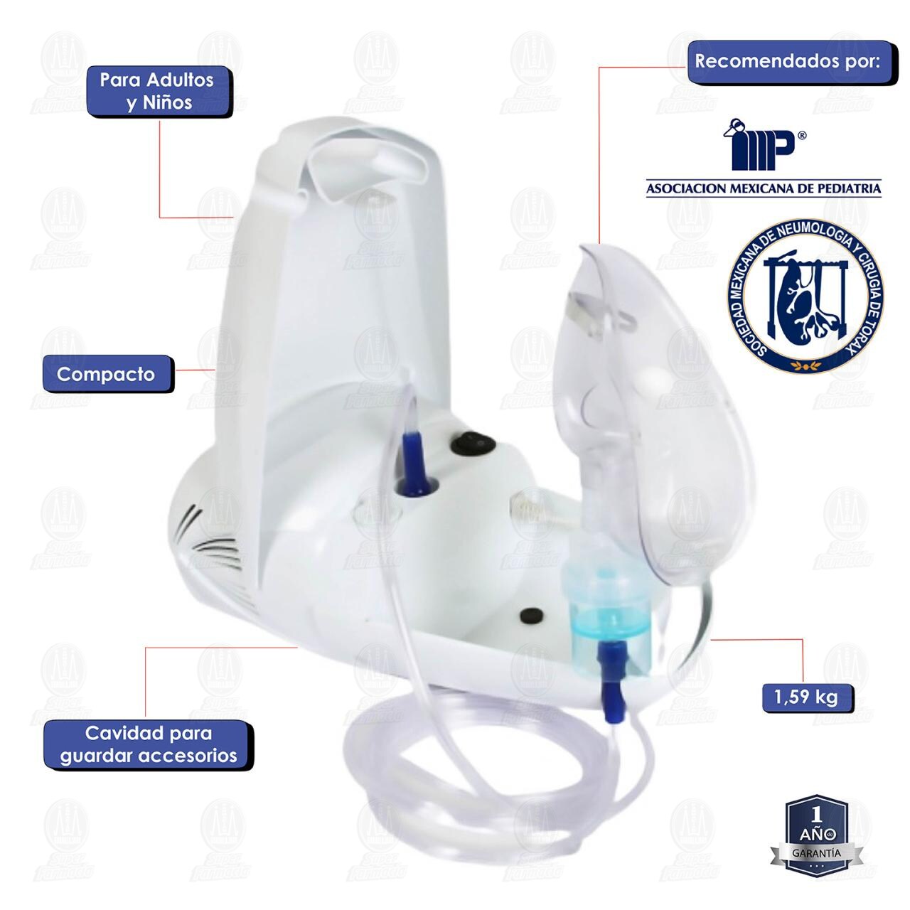 Nebulizador de Compresor Nebucor con Compartimiento, 1 pz. image number 3