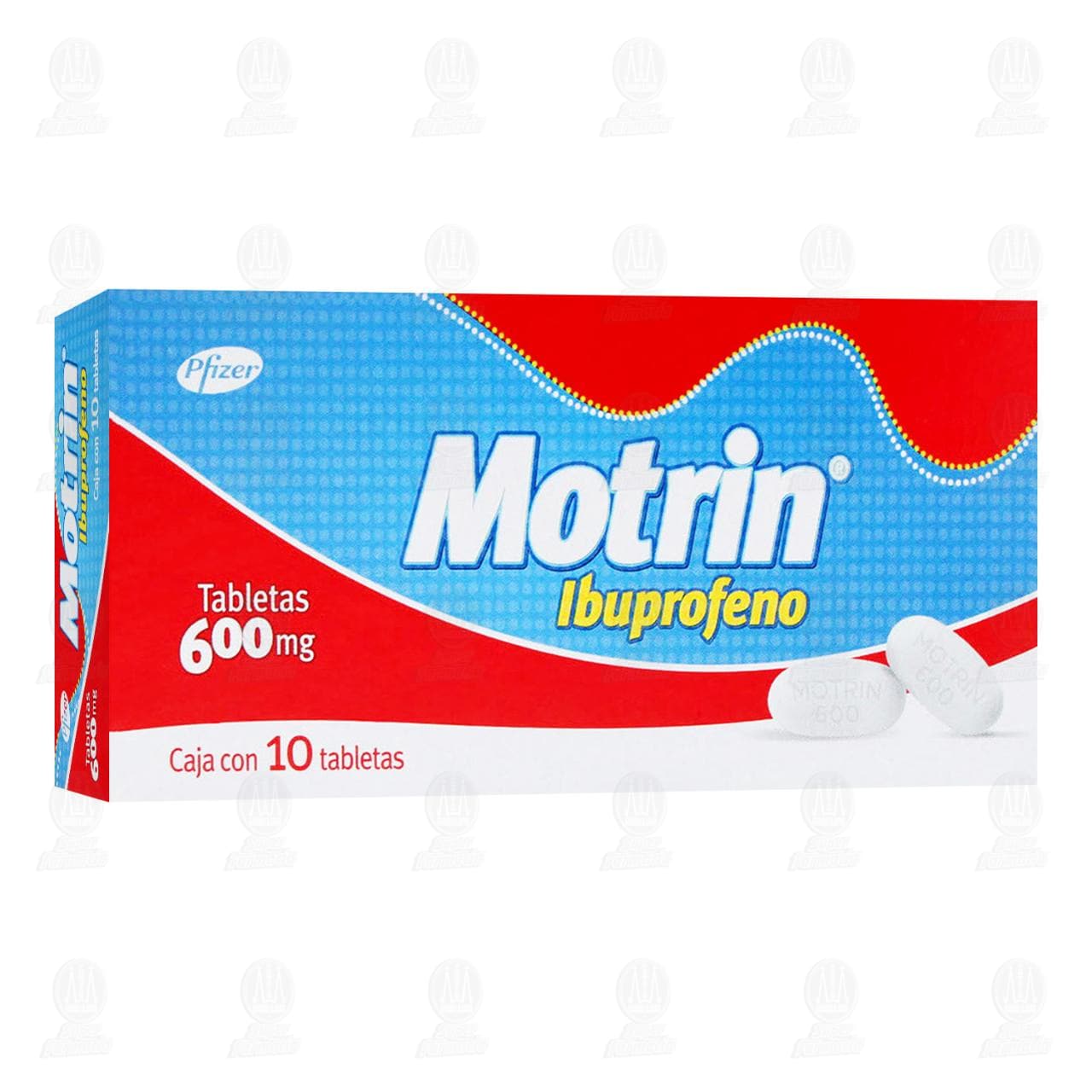 Motrin 600 mg, 10 Tabletas. image number 0