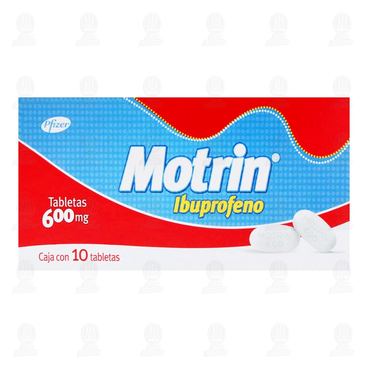 Motrin 600 mg, 10 Tabletas. image number 1