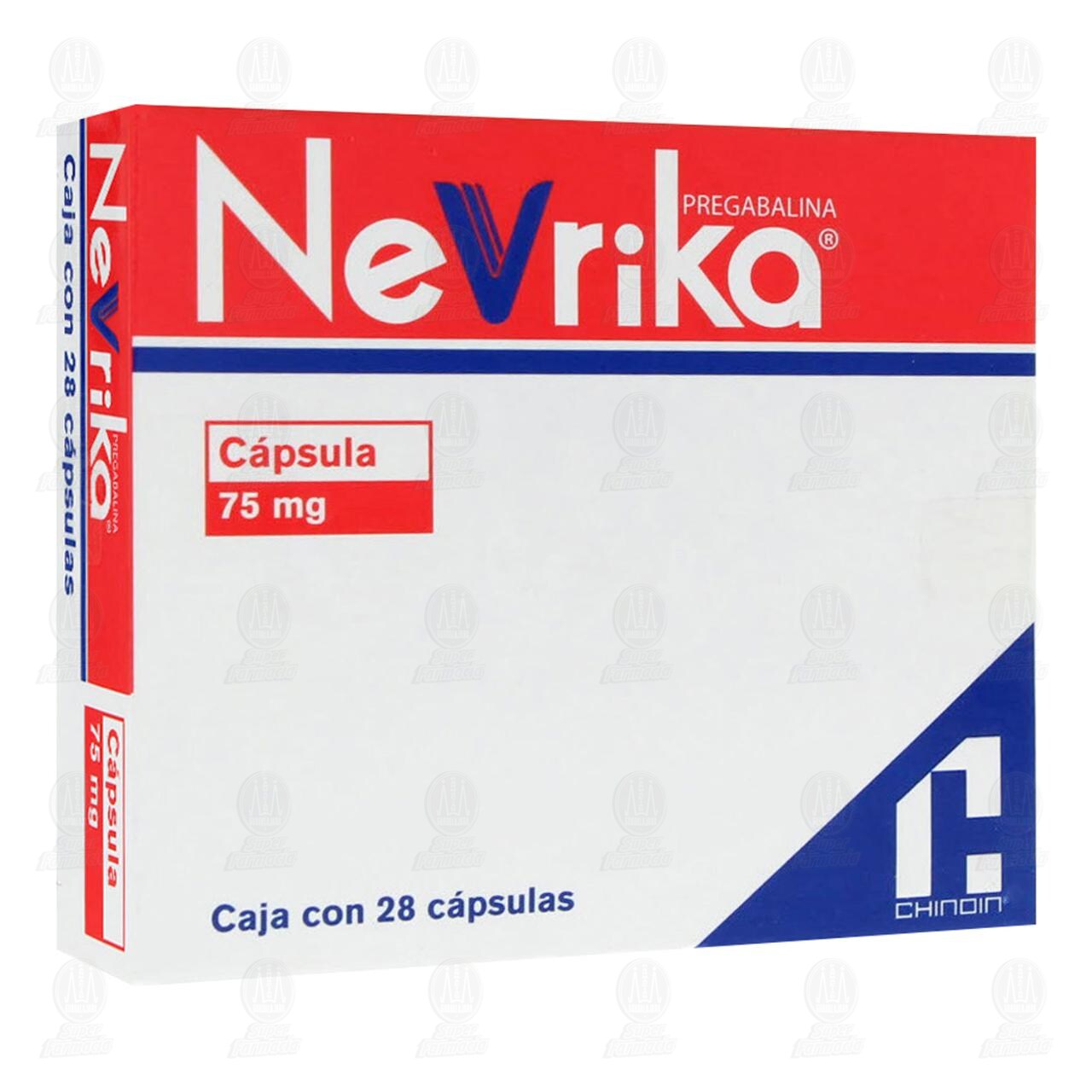 Nevrika 75 mg, 28 C&aacute;psulas. image number 0