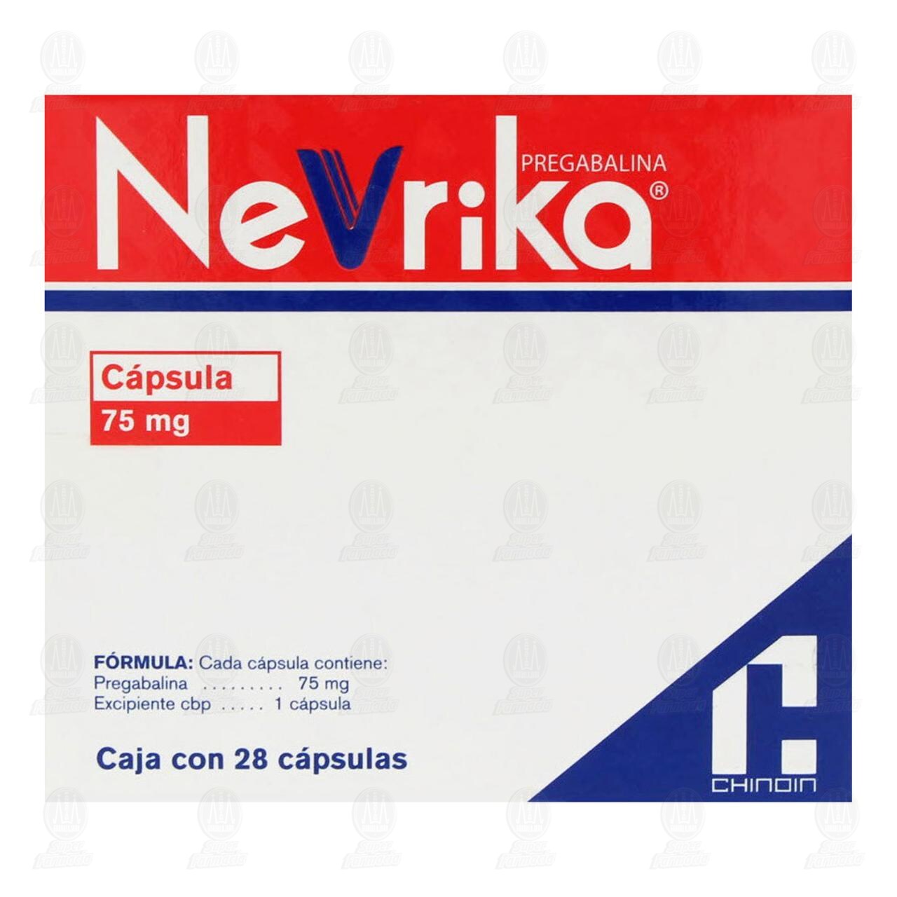 Nevrika 75 mg, 28 C&aacute;psulas. image number 2