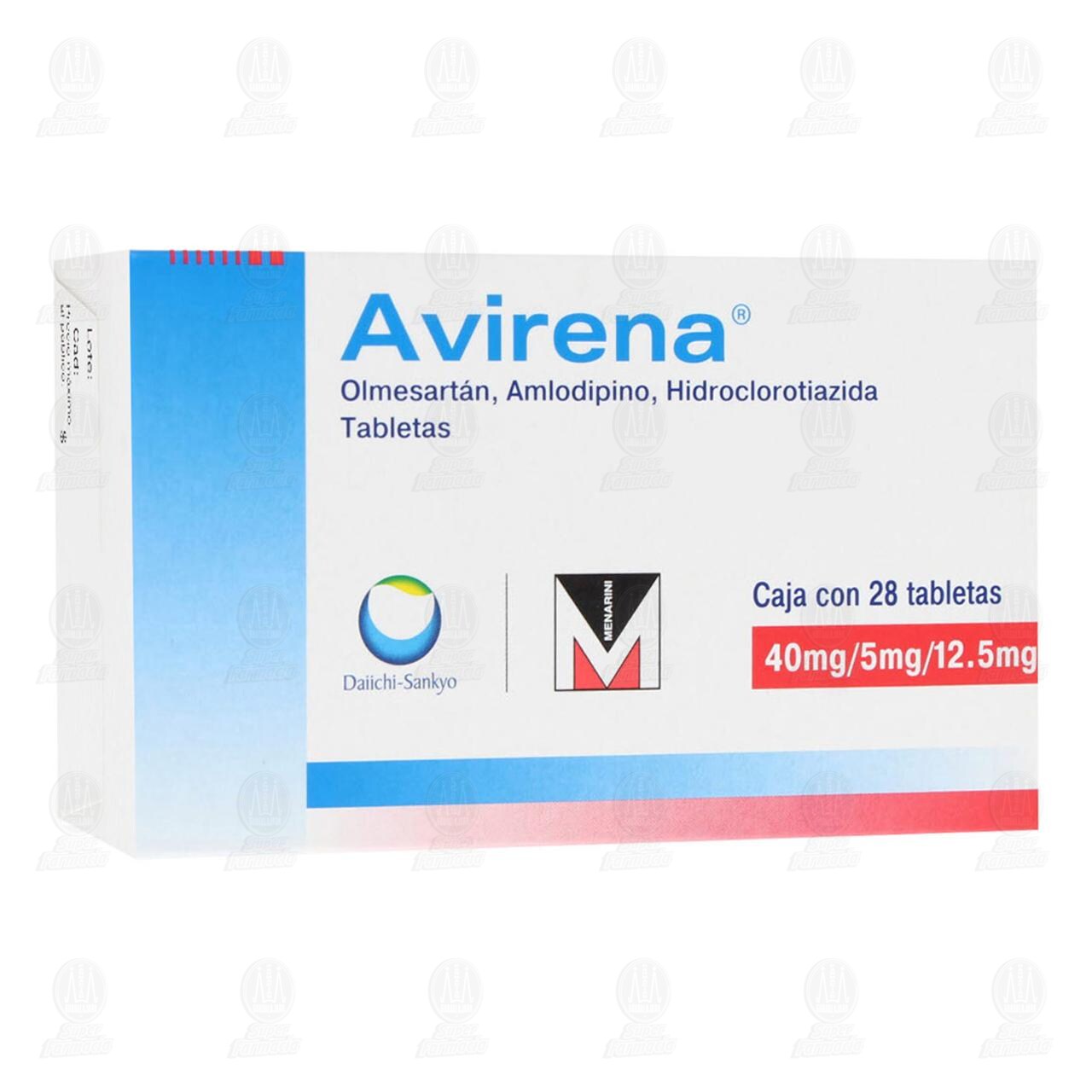Avirena 40mg/5mg/12.5mg, 28 Tabletas. de AVIRENA | Farmacias Guadalajara