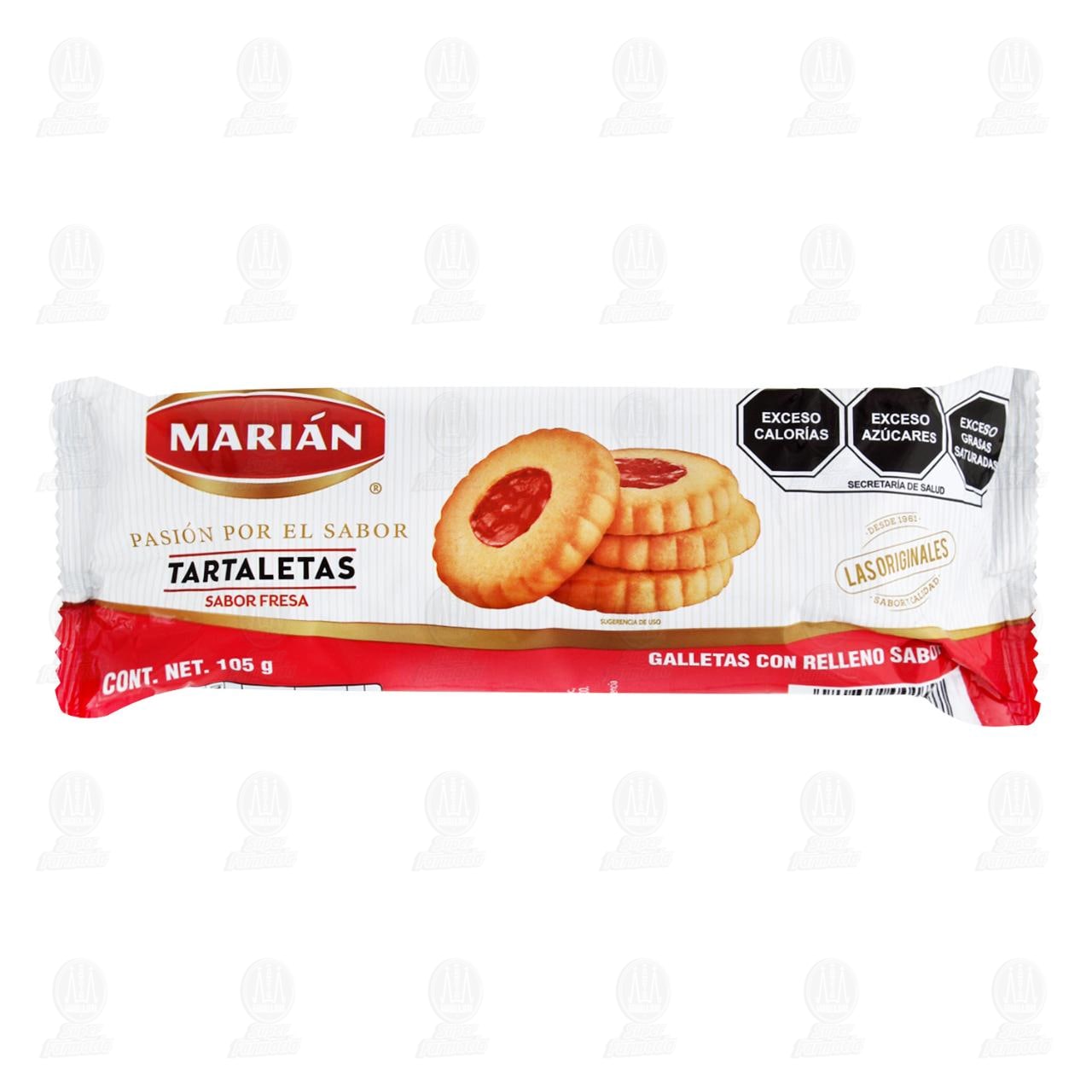 Galletas Marián Tartaletas Sabor Fresa, 105 gr.