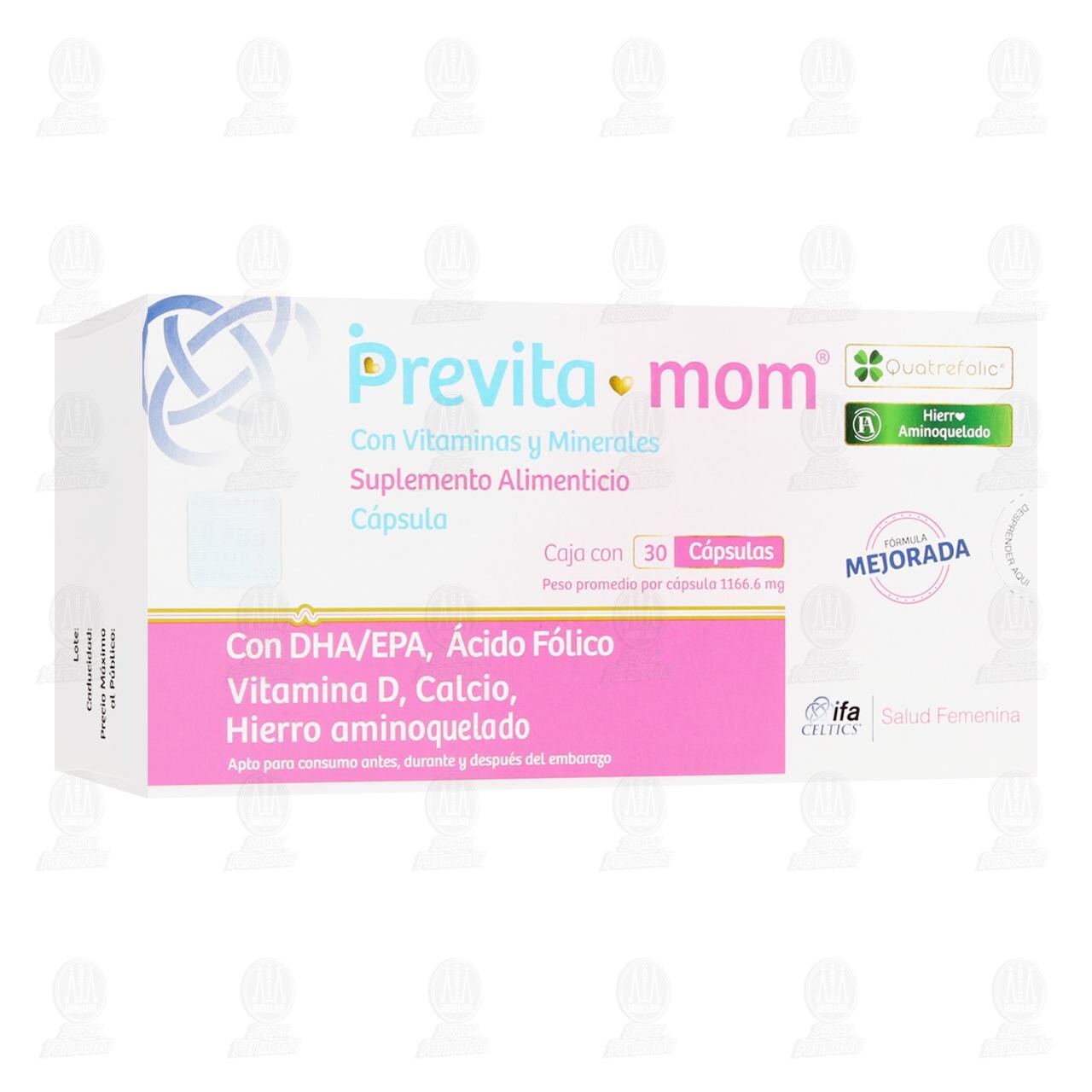 Previtamom Suplemento Alimenticio, 30 Cápsulas.